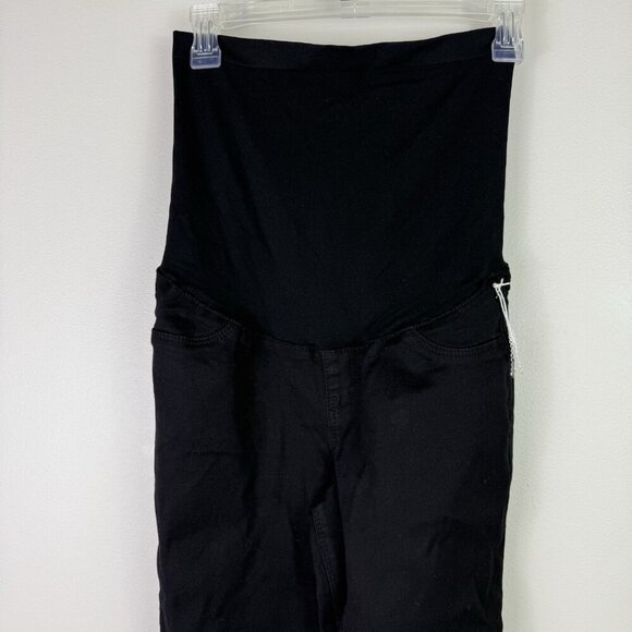 1822 Denim Maternity Skinny Jeans Butter Black Stretch Over Belly Pull On 8/29 - Picture 6 of 10